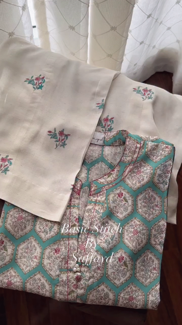 Traditional White & Pink Floral Printed Unstitched Suit Set – A Canvas of Grace
