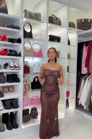 Fierce & Flowy: Animal Print Maxi Dress for Bold Queens