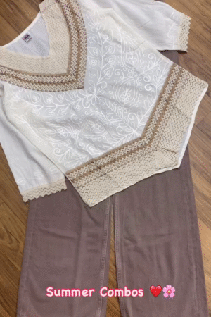 Women’s Crochet Mixed Fabric Top – Boho Elegance Meets Everyday Chic
