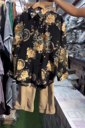 Marne Regular Fit Floral Printed Cotton Shirt