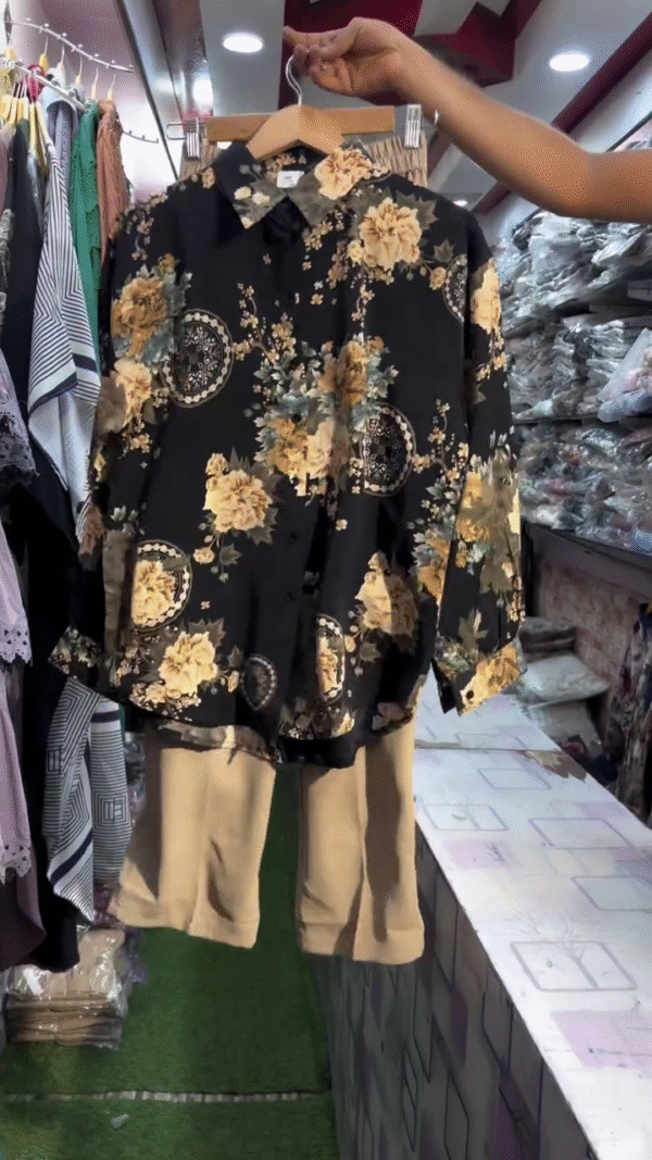 Marne Regular Fit Floral Printed Cotton Shirt