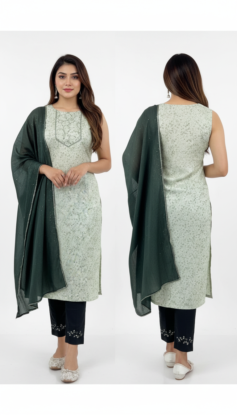 Elegant Tradition: Women’s Indian Style Kurta Set for Party Wear