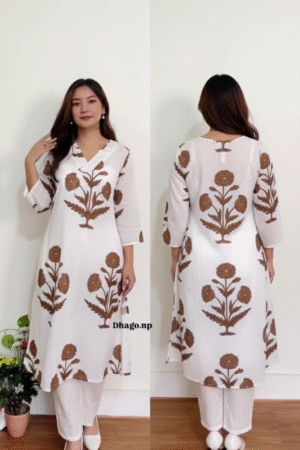 Women’s Pure Cotton Kurta Palazzo Set – Effortless Elegance in Every Thread