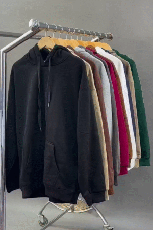 Men Full Sleeve Solid Hooded Sweatshirt – Classic Comfort, Everyday Style