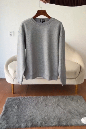 Men’s Long Sleeve Crewneck Sweatshirt – Casual Solid Holiday Pullover for Fall & Winter