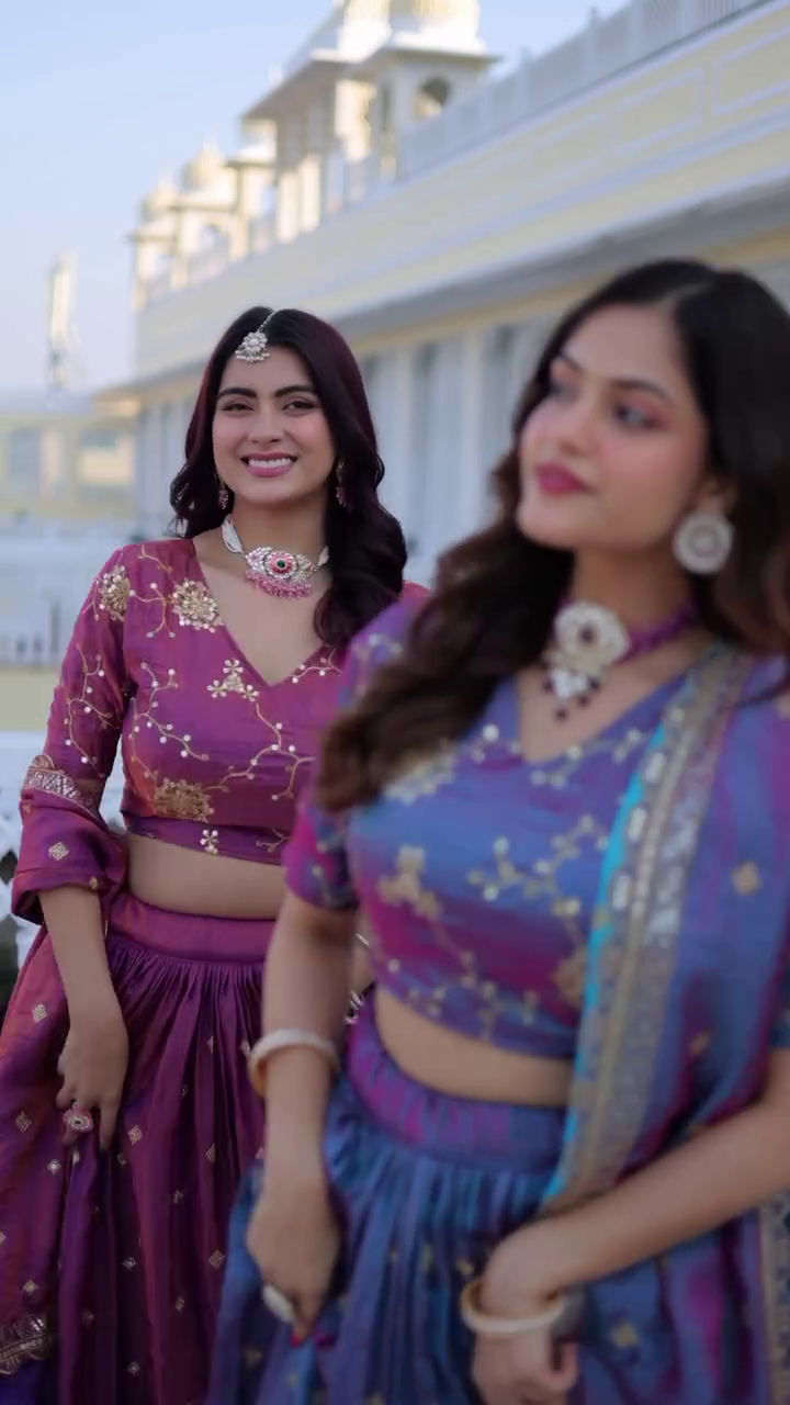 SILK LEHENGA CHOLI WITH ZARI EMBROIDERED WORK B - Image 10