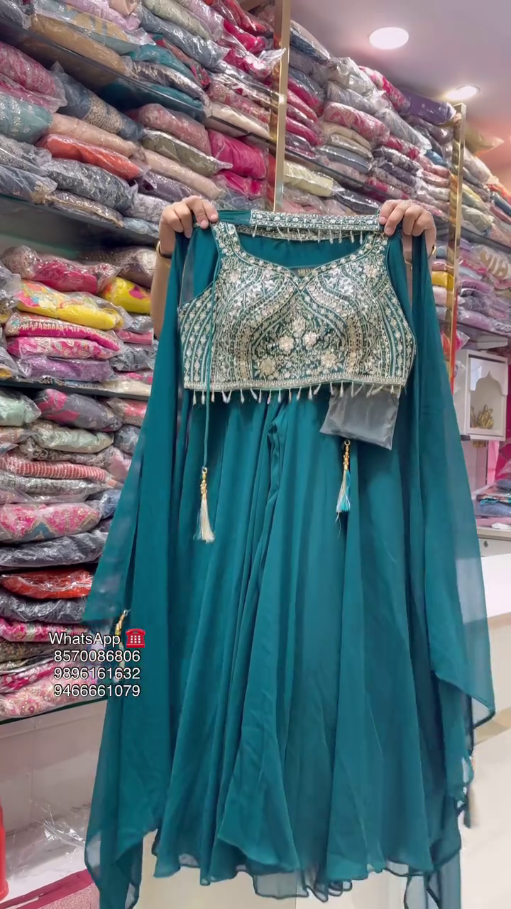 GEORGETTE EMBROIDERY LEHENGA CHOLI FOR WOMEN