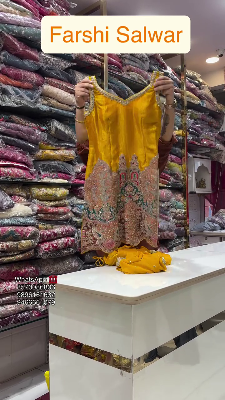 yellow blue pink haldi mehendi Shrug dress - Image 9