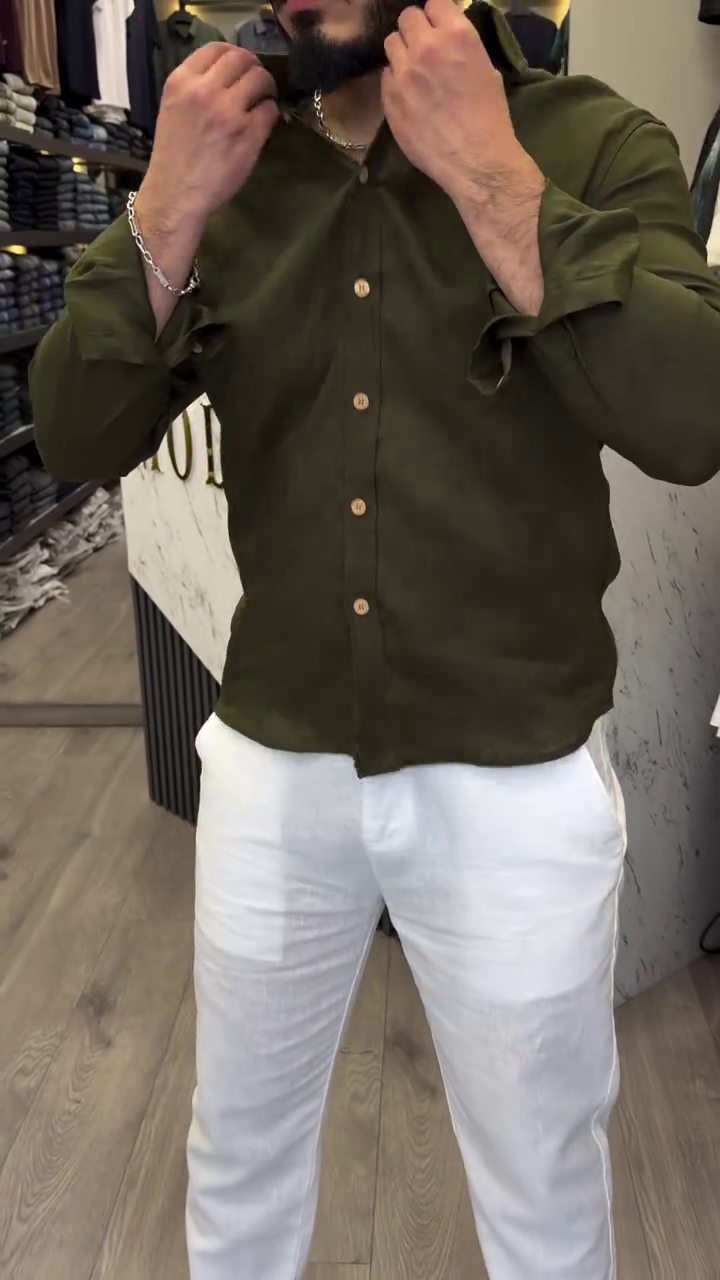 Cotton Shirt for Men Casual Full Sleeves Cotton Shirt