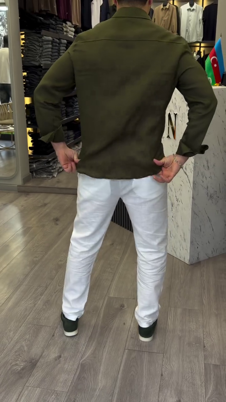 Cotton Shirt for Men Casual Full Sleeves Cotton Shirt - Image 4