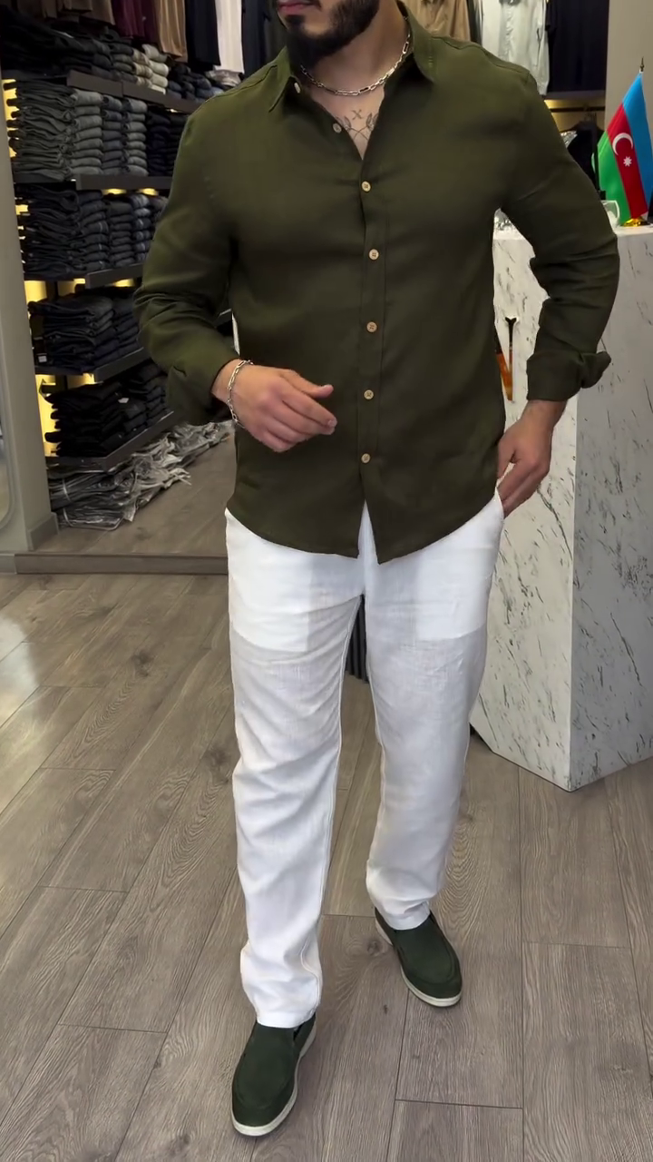 Cotton Shirt for Men Casual Full Sleeves Cotton Shirt - Image 3