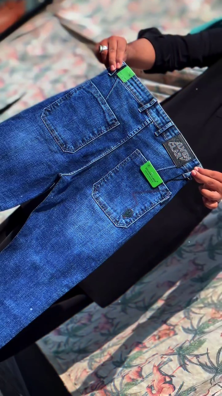 Boys Lt Grey six Pocket Cargo Jeans with Patches - Image 3