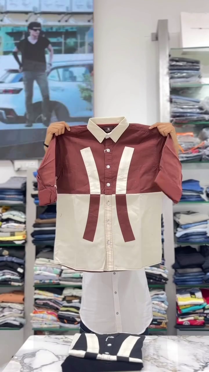 Casual Cool Contrast Pocket Colourblocked Oversized Shirt - Image 5
