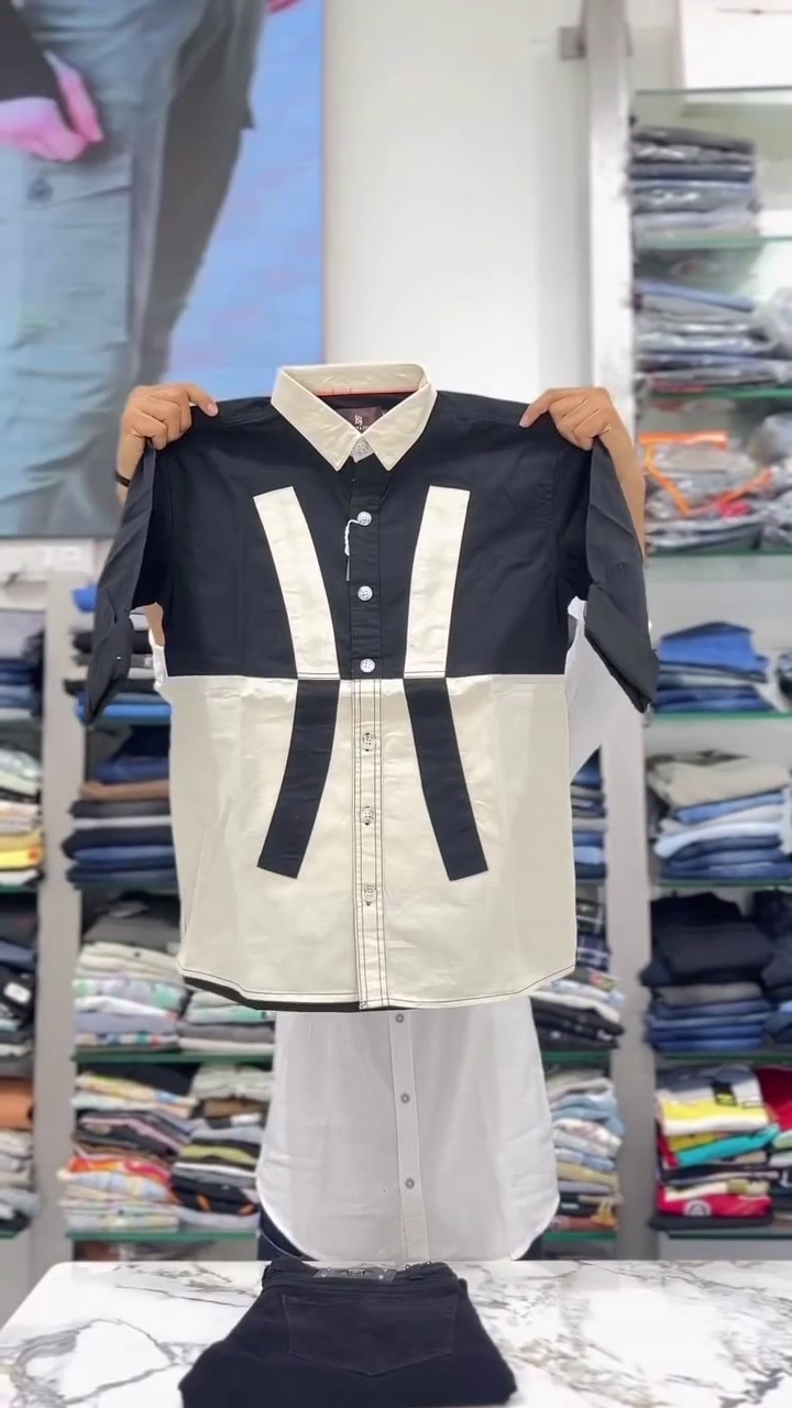 Casual Cool Contrast Pocket Colourblocked Oversized Shirt - Image 4